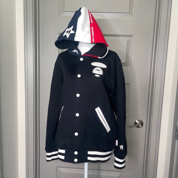 Aape by Abathing Ape Black and White Hooded Jacket